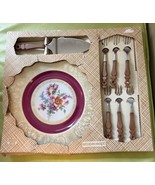 Vintage Cheese Serving Set Utensils &amp; Tirschenreuth Bavaria Porcelain Pl... - €40,36 EUR