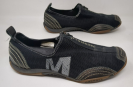 Merrell Women’s Barrado Mesh Zip Up Size 7 Shoes Black Slip On J73426 - $19.39