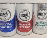 Magic Shaving Powder Skin Conditioning Regular And Extra Strength Lot of 3  - £15.81 GBP