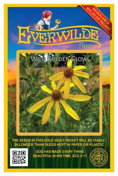 300 Wild Golden Glow Wildflower Seeds Farms Mylar Seed Packet Fresh Garden - £6.77 GBP