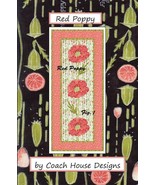Moda RED POPPY Quilt Pattern CHD 1625 By Coach House Designs - $8.47 CAD