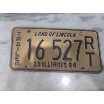 Vintage 1984 Illinois &quot;Land Of Lincoln&quot; Trailer License Plate 16527 RT E... - $6.93