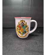 Harry Potter Hufflepuff Shield 14 oz Ceramic Coffee Mug White with red i... - $19.80