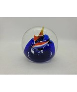 Art Glass Globe With Fish Paperweight hand blown - £11.10 GBP