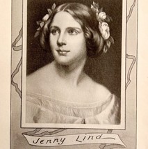 Jenny Lind Portrait Victorian Print 1901 Woman History Ephemera DWP4C - $19.99