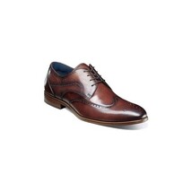 Stacy Adams Brayden Wingtip Oxford Shoes Smooth Leather Brown 25635-200 image 7