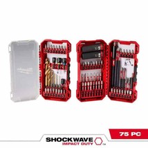 Milwaukee 75 Piece Screw Driver Drill Bit Set Impact Duty SHOCKWAVE Alloy Steel - £61.78 GBP