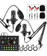 Podcast Equipment Bundle For 2, Audio Interface With Voice Changer, Gaming - $81.98