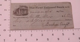 Vintage First National Bank Check April 18 1950  - £3.77 GBP