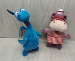Disney Store Doc McStuffins Hallie Hippo Stuffy blue dragon small plush ... - $14.84