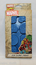 Marvel Comics Ice Cube Tray Mold Silicone Blue Loot Crate 8 Cubes Super Heros - £24.32 GBP