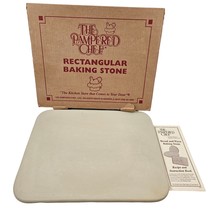 Pampered Chef Rectangular Baking Stone 1350 Stoneware Pizza Cookie Sheet... - $39.60