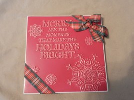 Hallmark Merry Are The Moments That make The Holidays Bright Ceramic Til... - £16.46 GBP