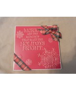 Hallmark Merry Are The Moments That make The Holidays Bright Ceramic Til... - $21.38