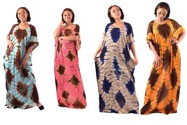 Batik Tie-Dye Kaftan Maxi - £33.63 GBP