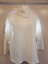 Dress Barn White Size 14/16 Cowl Neck Long Sleeve - £8.16 GBP