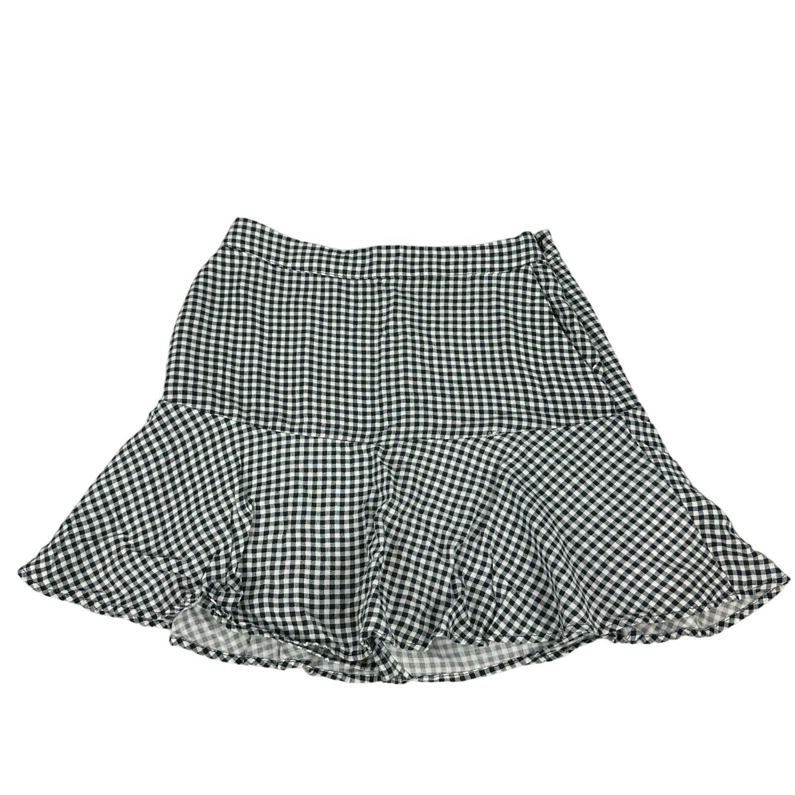 Hollister Womens Black &amp; White Gingham Ultra High-Rise Skort Size XS - $18.50