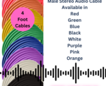 E stereo audio cable available in red green blue black white purple pink orange 1  thumb155 crop