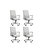 LeisureMod Evander Mid-Century Modern Swivel Office Chair in Faux Leathe... - $18,467.93 MXN