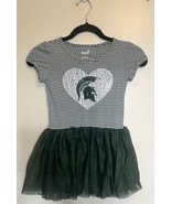 Gen2 Girls Michigan State Spartans Dress Size 5-6 Sequin Tutu Style Gree... - £12.48 GBP