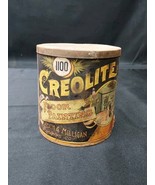 Early 1900s Creolite Floor Paint Tin Can NEW OLD STOCK SEALED Great Pape... - $24.99