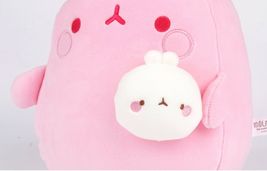 Molang and Piu Piu Stuffed Animal Plush Rabbit Toy Soft Cushion 9.8" (Pink) image 3