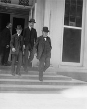 Thomas Edison leaves White House after visiting President Harding Photo Print - $8.81+