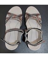 Muk Luk Sport Multicolor Hook Loop Faux Leather Sandals Women&#39;s 8.5 - $22.12