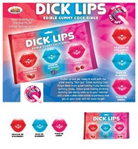 DICK LIPS EDIBLE GUMMY PENIS RINGS 3 FLAVORS - $243.75 MXN