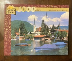 Golden Books 1000 Pc Jigsaw Puzzle Oberbayern Harbor Germany Sailboats -... - $8.64