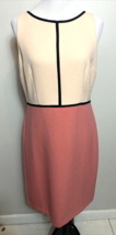 LOFT Women&#39;s Sleeveless Color Block Dress Size 10 Pink - £18.77 GBP