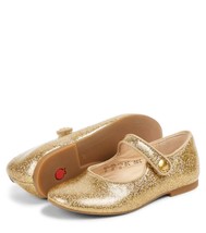 Pom D&#39;api Girl&#39;s Daisy Glitter Lisse Mary Jane Shoe Oro / Gold - $693.63 MXN