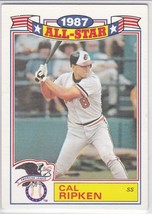 G) 1988 Topps Baseball Trading Card - Cal Ripken - All-Star Game #5 of 22 - £1.57 GBP