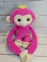 Fingerlings Bella Pink Monkey Touch Sound Plush Toy 18” Hugs WowWee Sleepy Eyes - £11.89 GBP