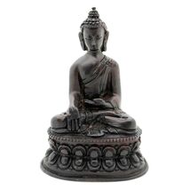 BUDDHA STATUE 4.75&quot; Seated Meditating Shakyamuni Buddhist Icon Handcraft... - €11,52 EUR