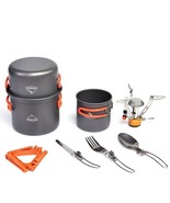 Camping Cookware Set Outdoor Backpack Tableware Cutlery Utensil Gas Burn... - $64.34