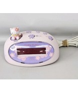 Sanrio HELLO KITTY KT3005P Pink &amp; Purple Oval 2008 LED DIGITAL ALARM CLOCK - $24.70