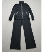 BCBG Maxazria Jacket Womens Small Black Activewear Set Full Zip Pockets - $48.51 CAD