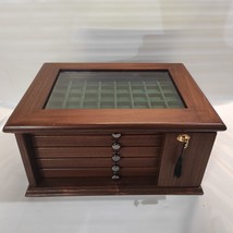 Wooden and High-Quality Italian Velvet Money Box 5 Drawers (5PN) - £399.60 GBP