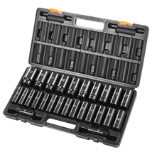 VEVOR Impact Socket Set, 1/2 inch 26 pcs Deep Impact Socket Set, 6-Point... - $56.90