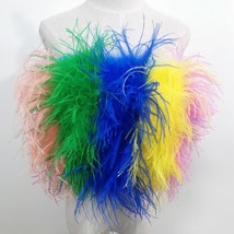 New 100% natural ostrich hair bra Wedding underwear women&#39;s coat  Long Feather T - £113.83 GBP