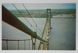 Postcard Delaware Memorial Bridge Wilmington USA Aerial View - £6.97 GBP