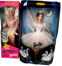 Barbie As the Swan Lake Queen 18509 1997 &amp; As Tooth Fairy 17246 1996, 2 Doll Lot - £27.25 GBP