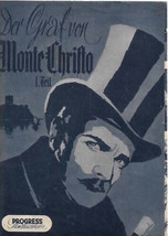 Count of Monte Christo Vintage Movie Brochure German Edition - £9.28 GBP