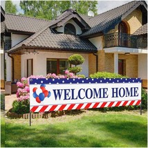 Patriotic Homecoming Celebration Kit: Star-Spangled Fabric Banner Set for Milita - $19.79