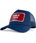 John Hatter &amp; Co Karma is a Bitch Blue Adjustable Trucker Cap Hat - €59,67 EUR