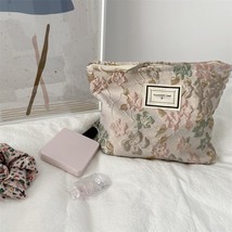1PCS Small Fresh Makeup Bag Embroidery Flower Cosmetic Bag Female Literature Art - £10.18 GBP