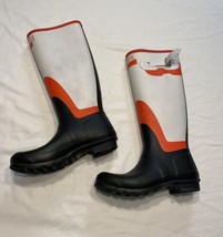 Hunter Original Tall Rain Boots Shadow Print Womens 10 Black Red White - £37.91 GBP