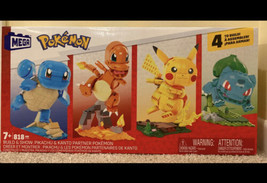 MATTEL Mega Construx Pokemon Set of 4: Bulbasaur, Pikachu, Charmander &amp; ... - £31.17 GBP