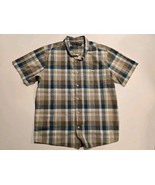 Mountain Hardwear Men&#39;s Shirt Size L Muti-color Plaid Button Up Short Sl... - $25.80